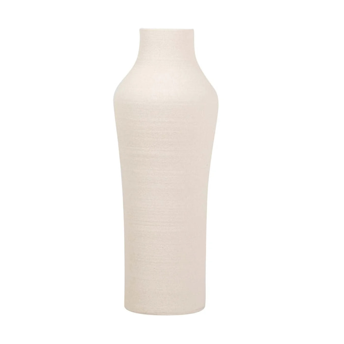 Florero Ceramica Beige 30x30x80 Cm
