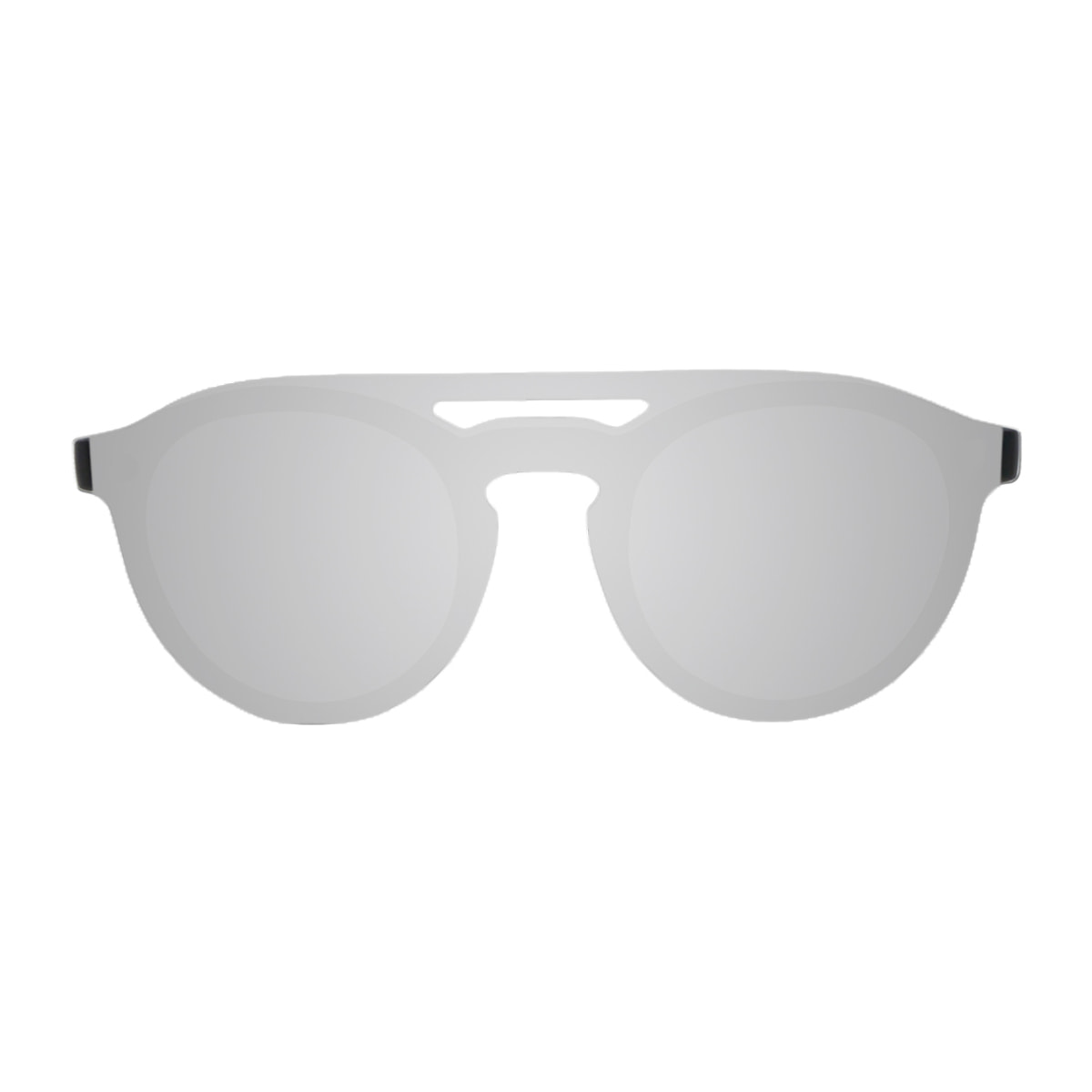Gafas de sol OCEAN SAN MARINO - Negro mate con patillas de metal dorado y / Planas de espejo plateado