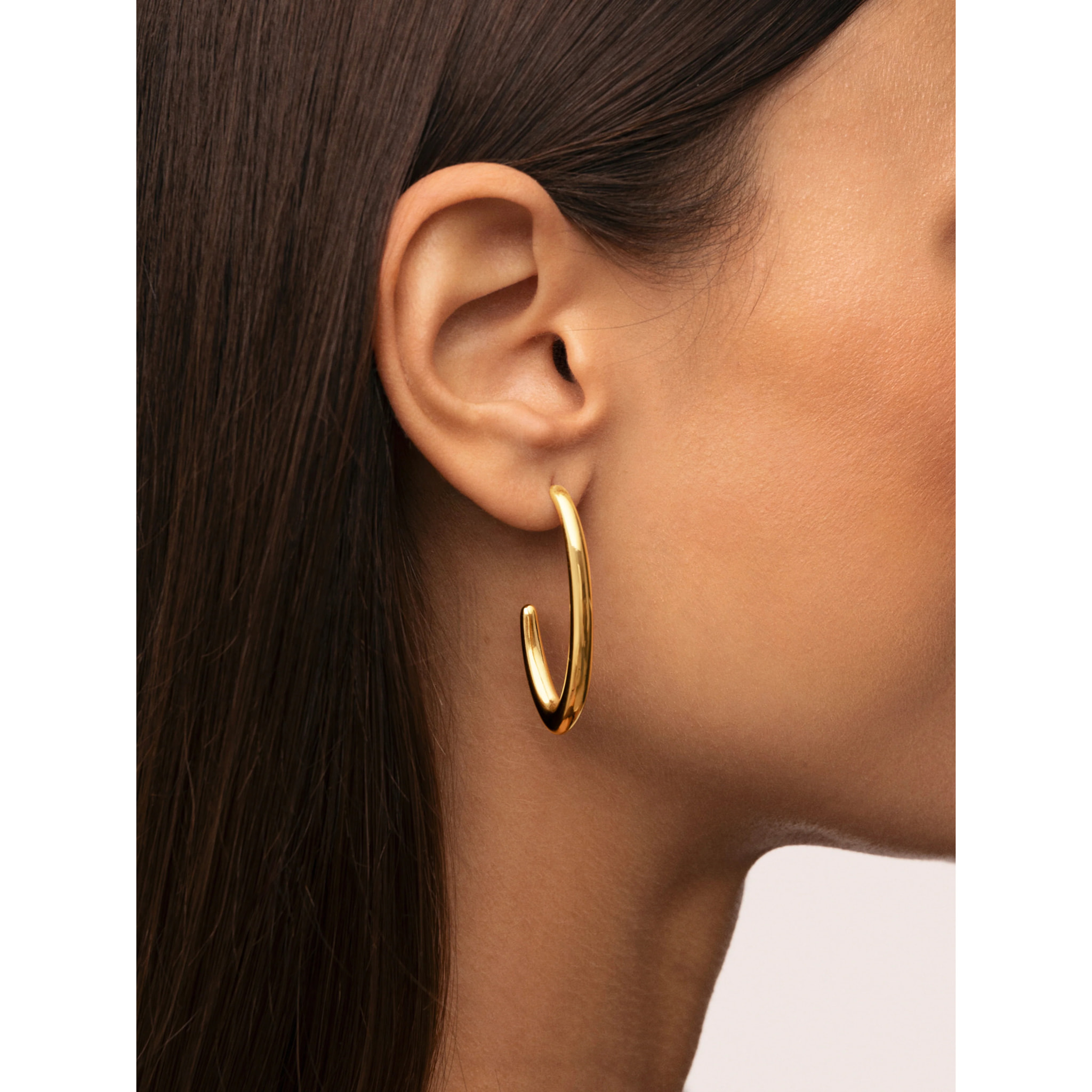 Pendientes Aro Gia Acero Baño Oro