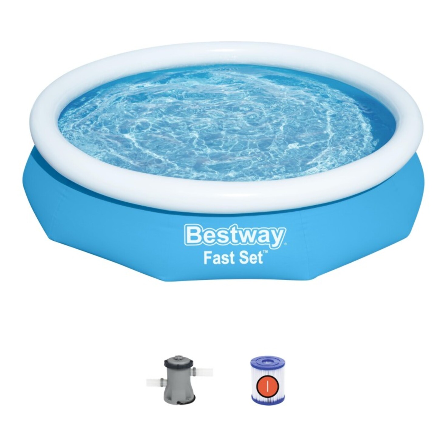 Bestway Piscine autoportante Ronde Fast Set 305 x 66 cm Filtration incluse