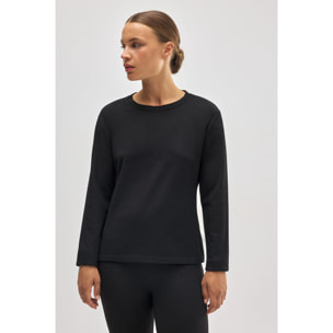 Maglia sportiva termica in pile nero