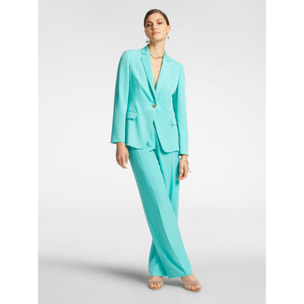 Elena Mirò - Blazer in cady stretch - Verde acqua