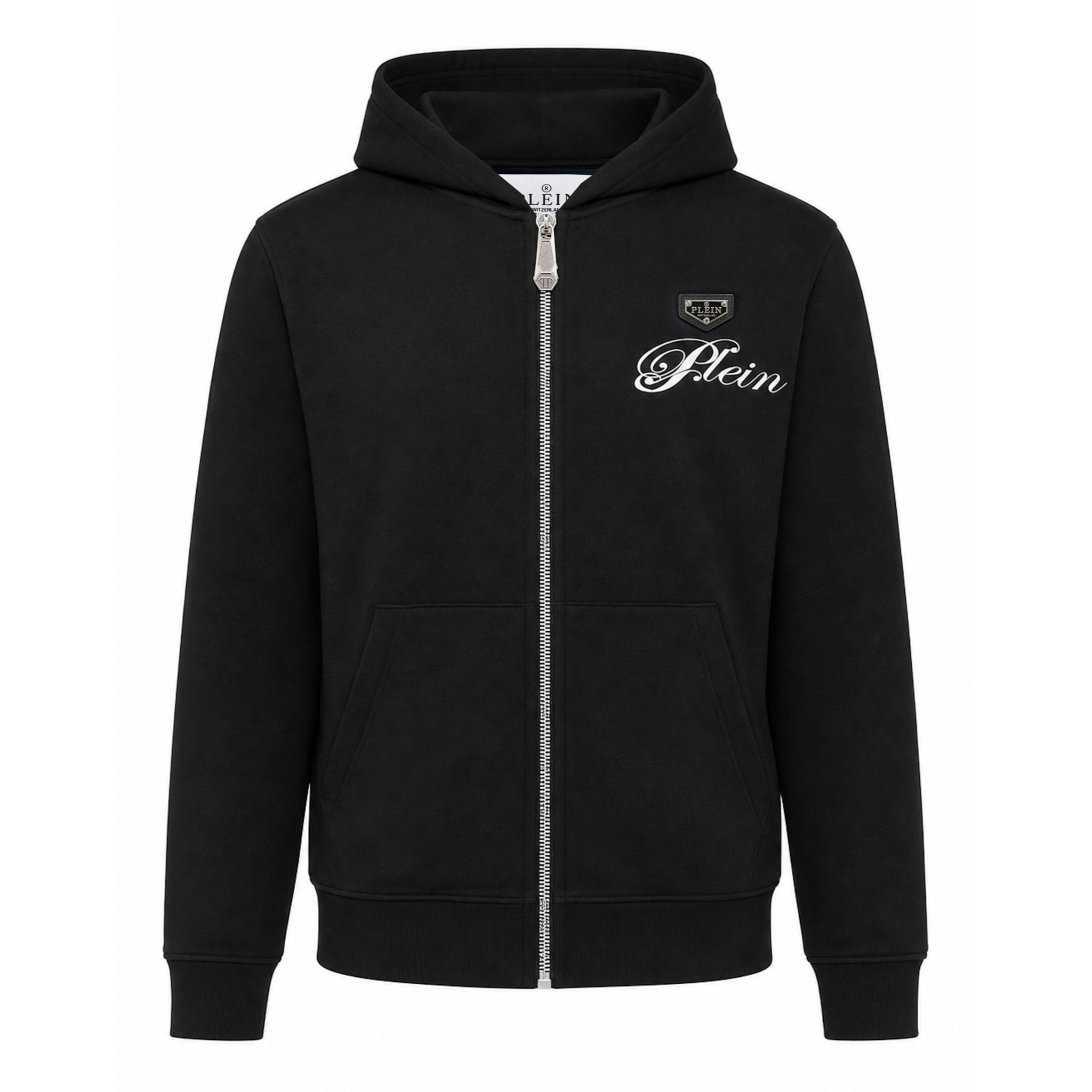 PHILIPP PLEIN Felpa con zip e cappuccio TEDDY