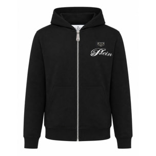 PHILIPP PLEIN Felpa con zip e cappuccio TEDDY