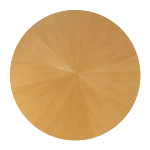 Table à manger ronde en bois clair chêne D137 cm DITA