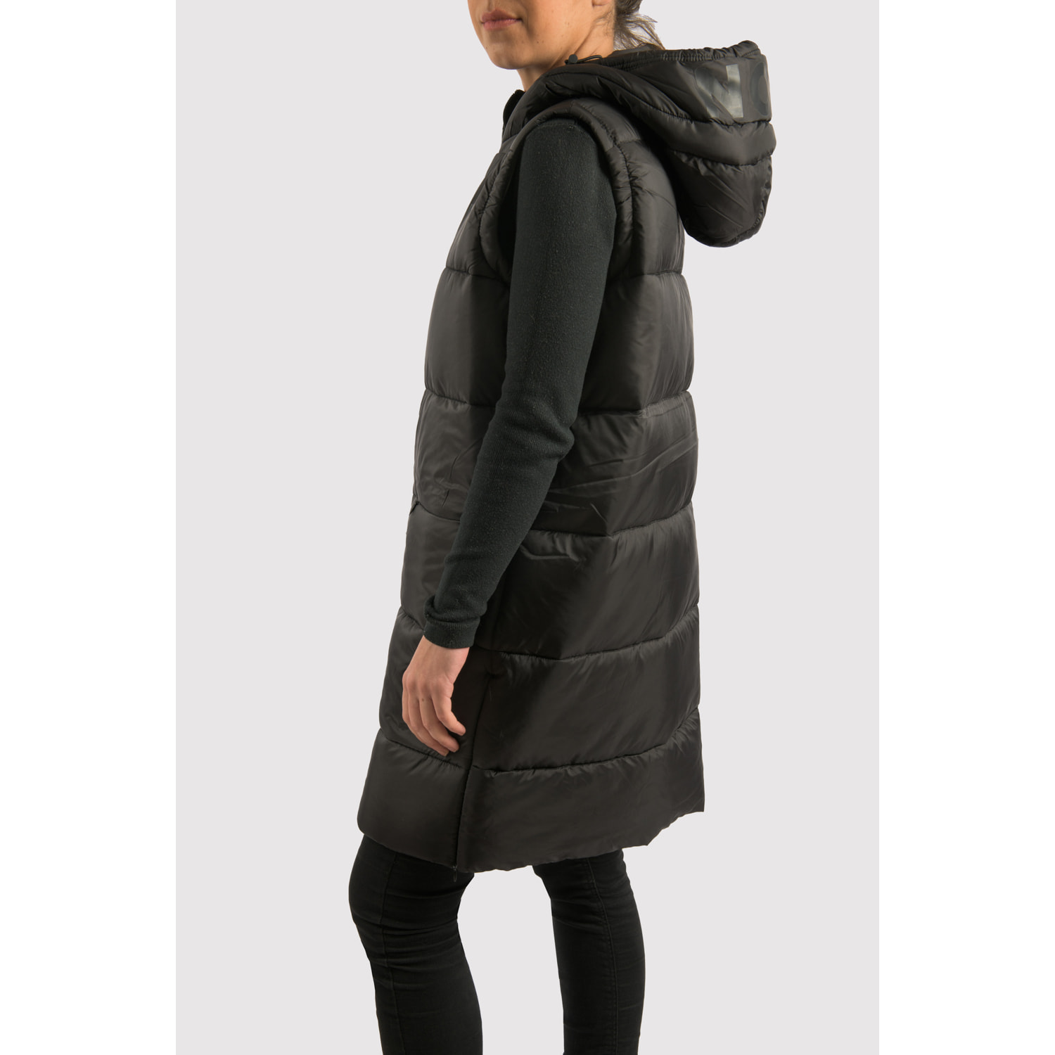 Chaleco para mujer ECOON Barcelona Long Vest - Negro