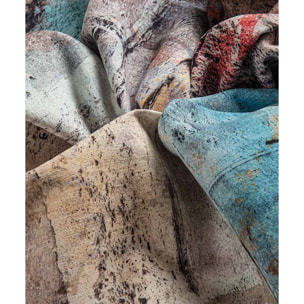Tappeto arredo salotto soggiorno camera, stile moderno contemporaneo stile urban city graffiti multicolore