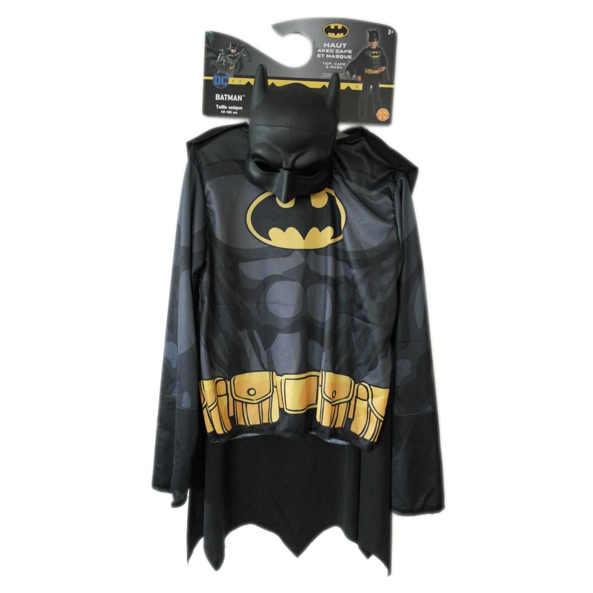 TOP Y MÁSCARA BATMAN NEGRO Y AMARILLO