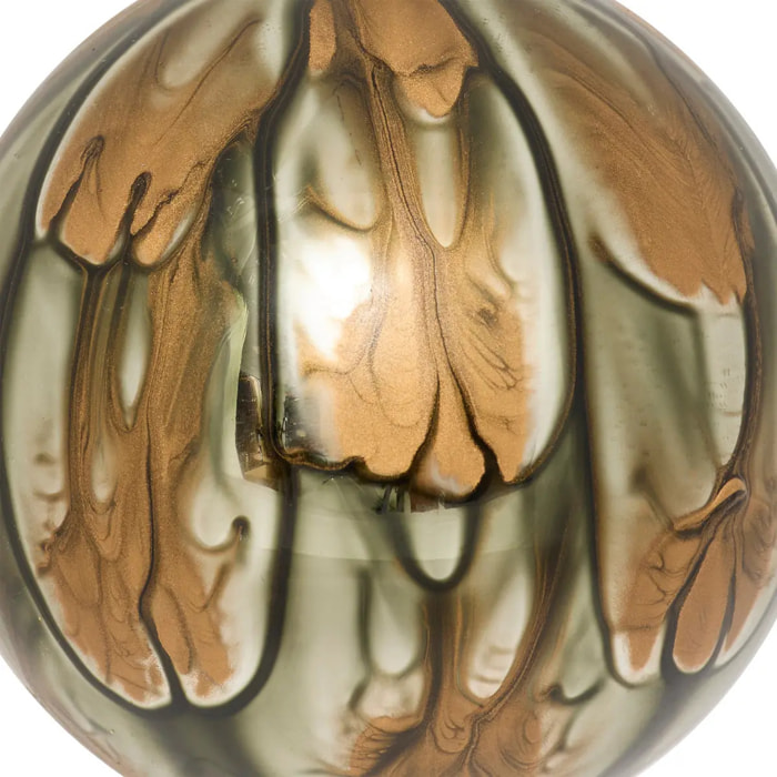 BDN VERRE 80MM MARBRE MARRON