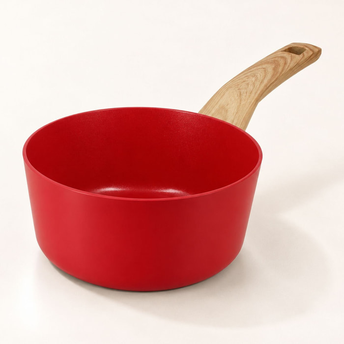 Casserole 16cm avec revêtement céramique rouge - tous feux COLORAMA