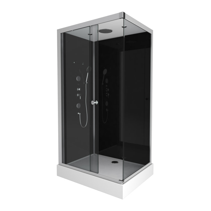 Cabine de douche rectangle 110 x 80 x 215cm - RAVEN