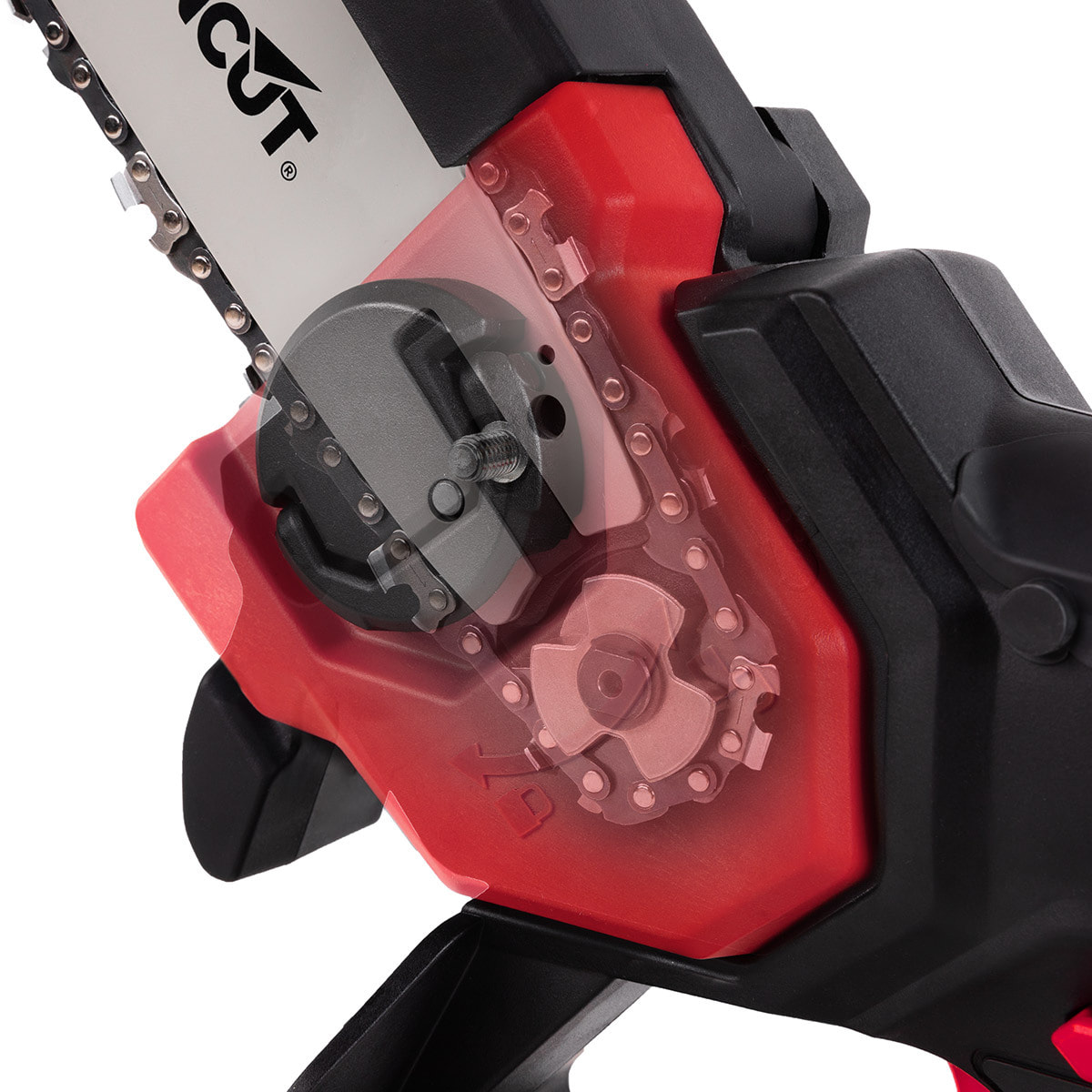 Motosierra de mano con batería de litio de 20V para poda con espada de 152mm, 6" - Greencut GSM200L