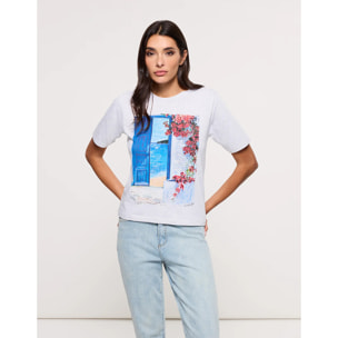 Camiseta Manga Corta Gris - Bluedoor