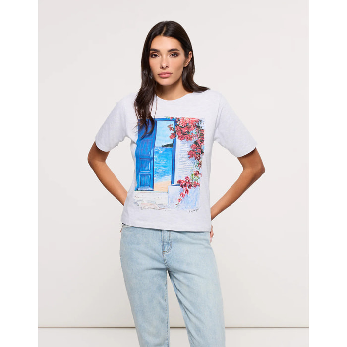 Camiseta Manga Corta Gris - Bluedoor