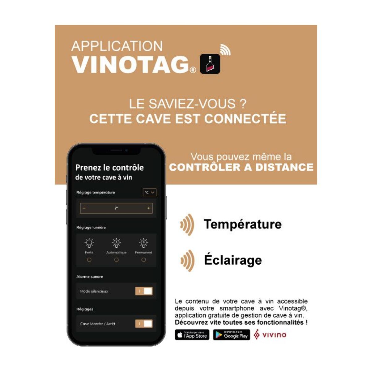 Cave à vin vieillissement CLIMADIFF MILLESIME150B