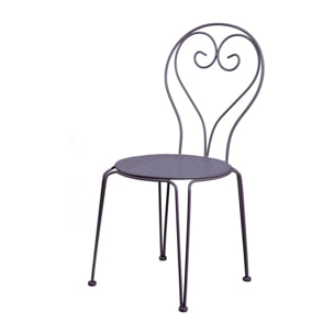 Ensemble table et chaises de jardin  - Anthracite - CASABLANCA