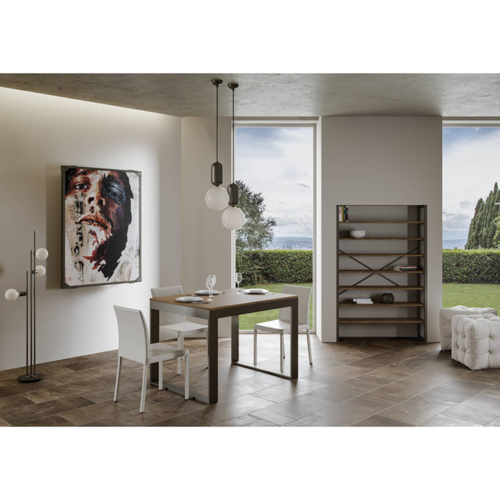 Tavolo allungabile 90x120/224 cm Tecno Evolution Noce telaio Antracite