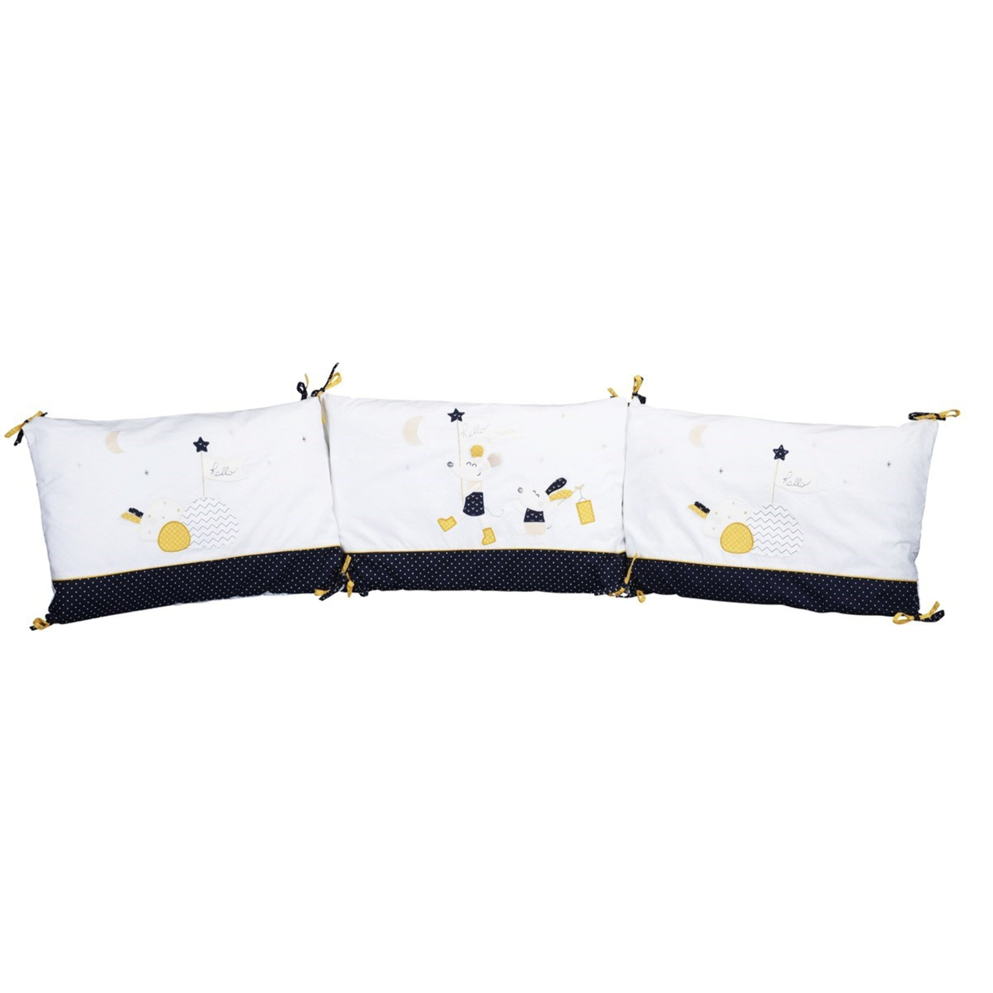 Tour de lit 120x60 ou 140x70 en coton blanc