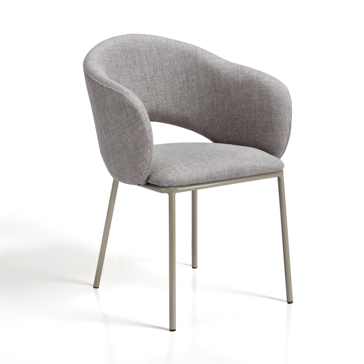 Lot de 2 chaises de salle à manger Tomasucci JADE', en tissu, gris, platine, 57 × 54 × 80 cm