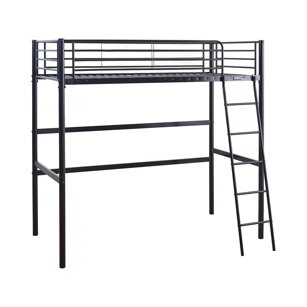 Lit mezzanine en métal "Alora" - 90 x 190 cm - Noir