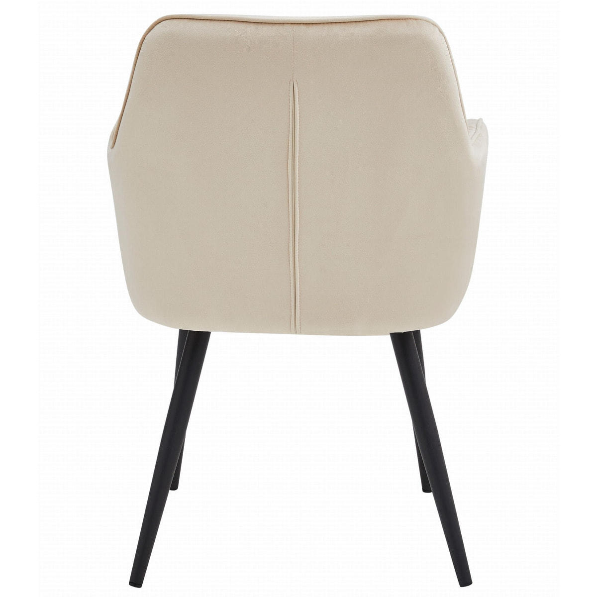 Set di 2 sedie con braccioli Jork in velluto beige