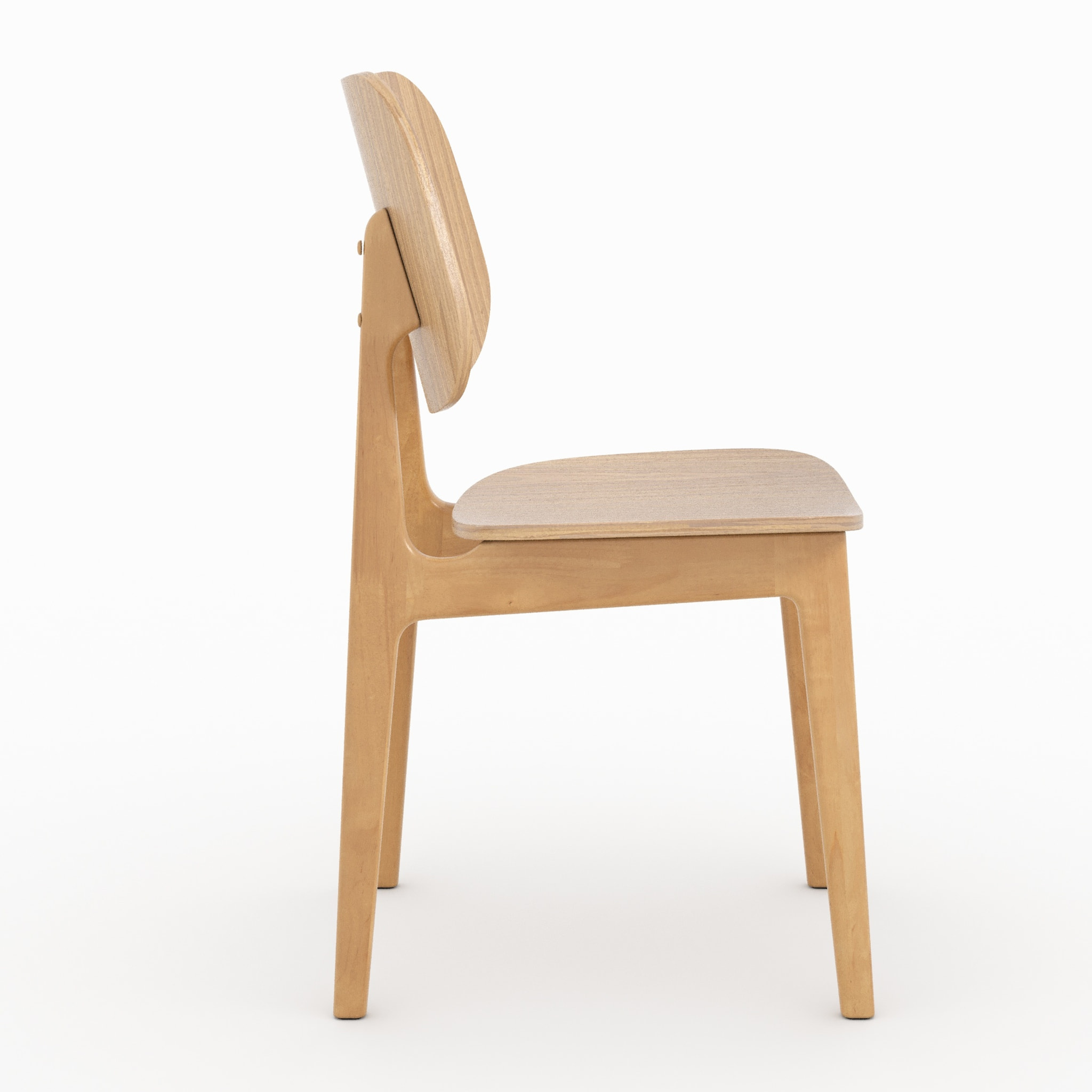 Lot de 2 chaises en bois clair - Clyde