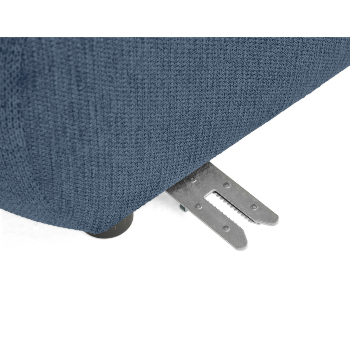 Debbie - canapé modulable d'angle droit 4 places avec accoudoir en tissu texturé - Bleu