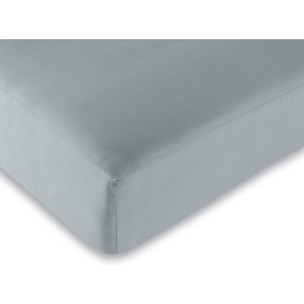 Drap housse Gris perle / 100% coton / 57 fils/cm²