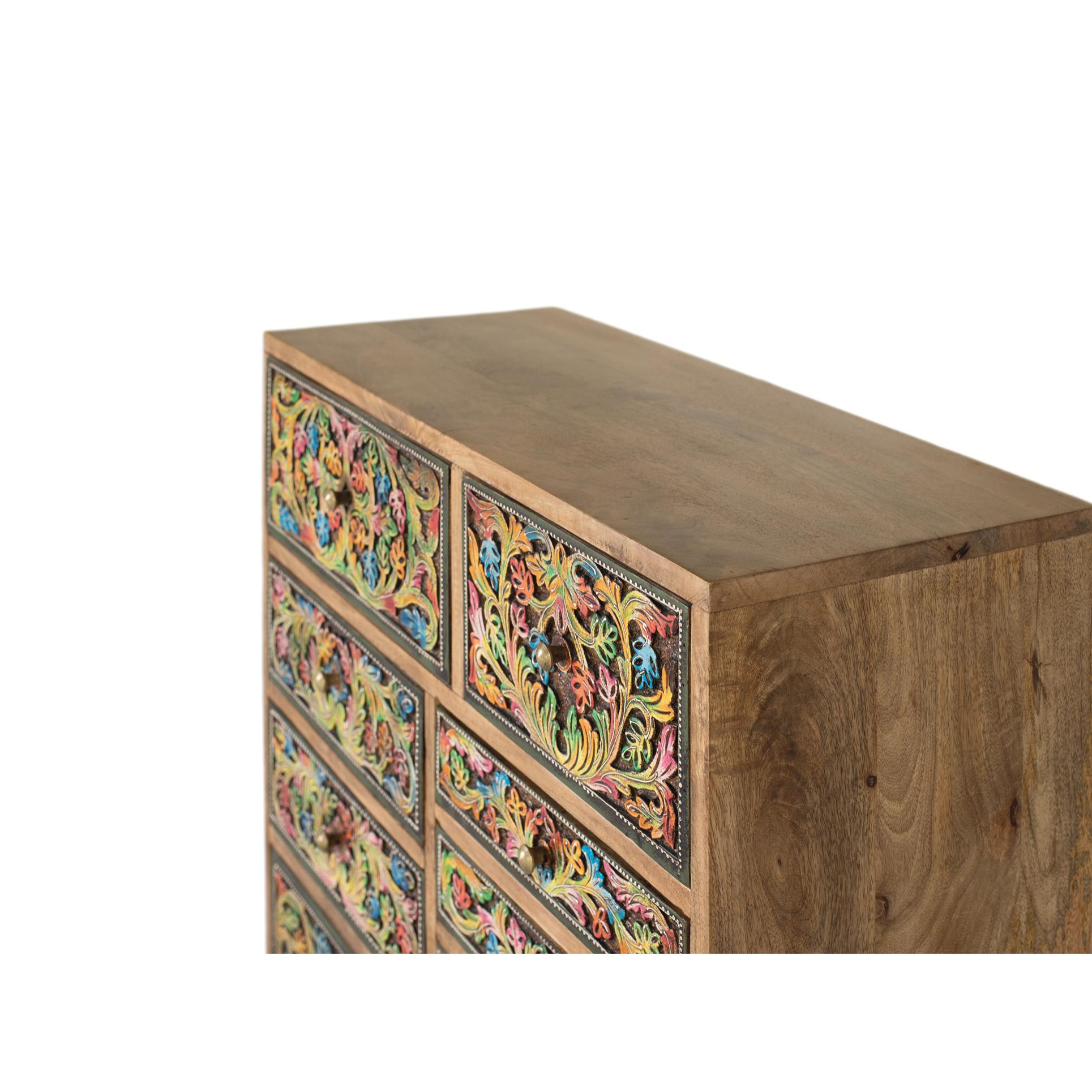 Cómoda de Madera de Mango 70 Cm Estilo Étnico