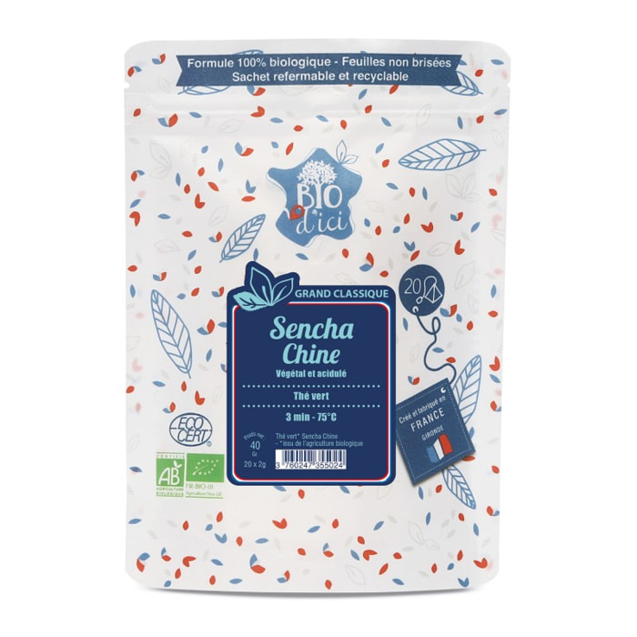 Thé vert Bio Sencha Chine - Infusettes 20x2g