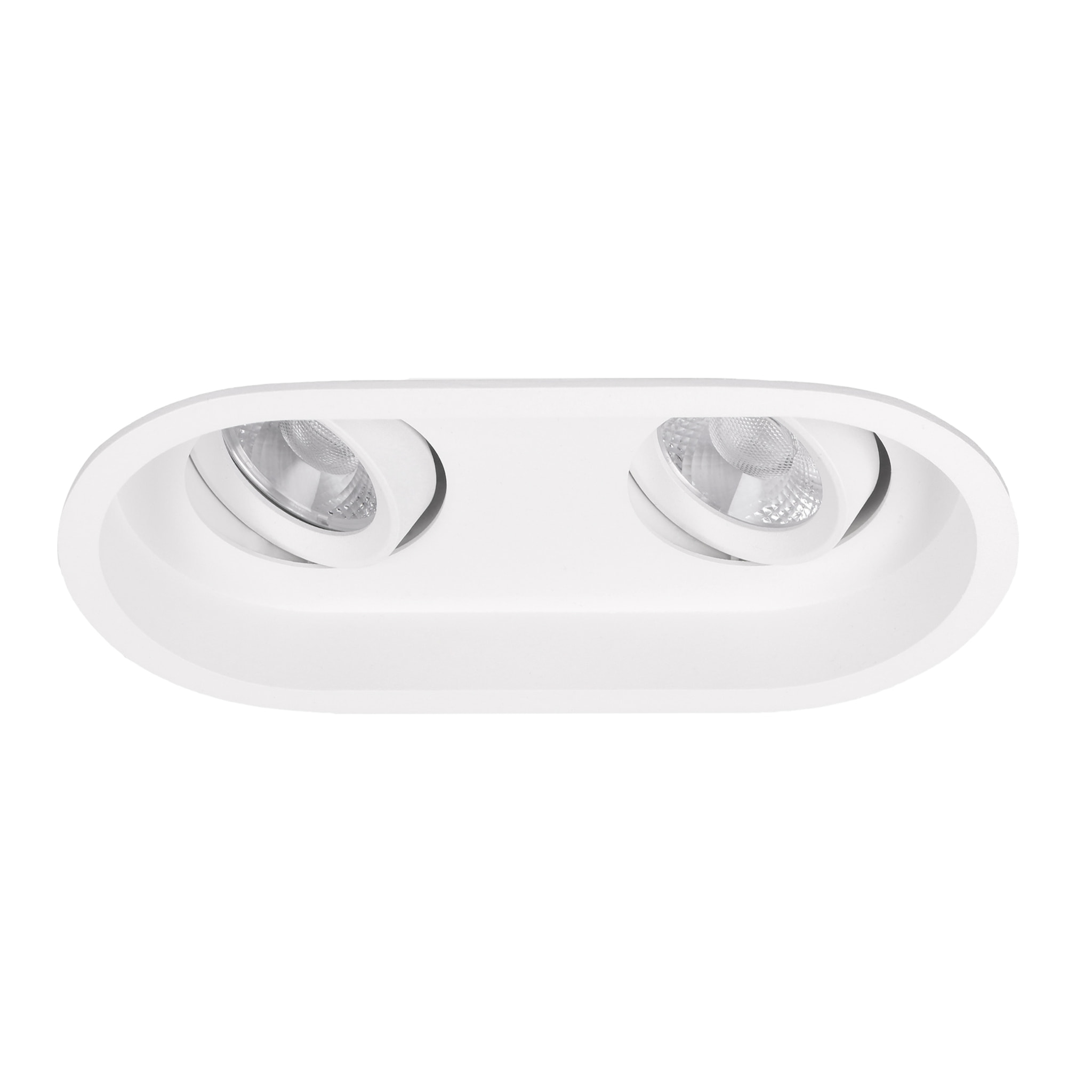 Ledsc4 LedsC4 Downlight Play Deco Double - Iluminación LED 2782 Lúmenes 3000K, Diseño Moderno Blanco Transparente, Material Resistente Policarbonato y Aluminio, Ideal para Hogar