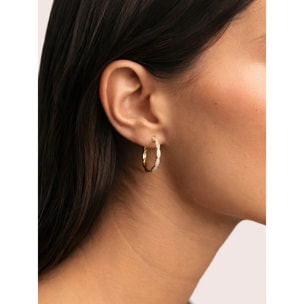 Pendientes Aro Tressia Spark Baño Oro