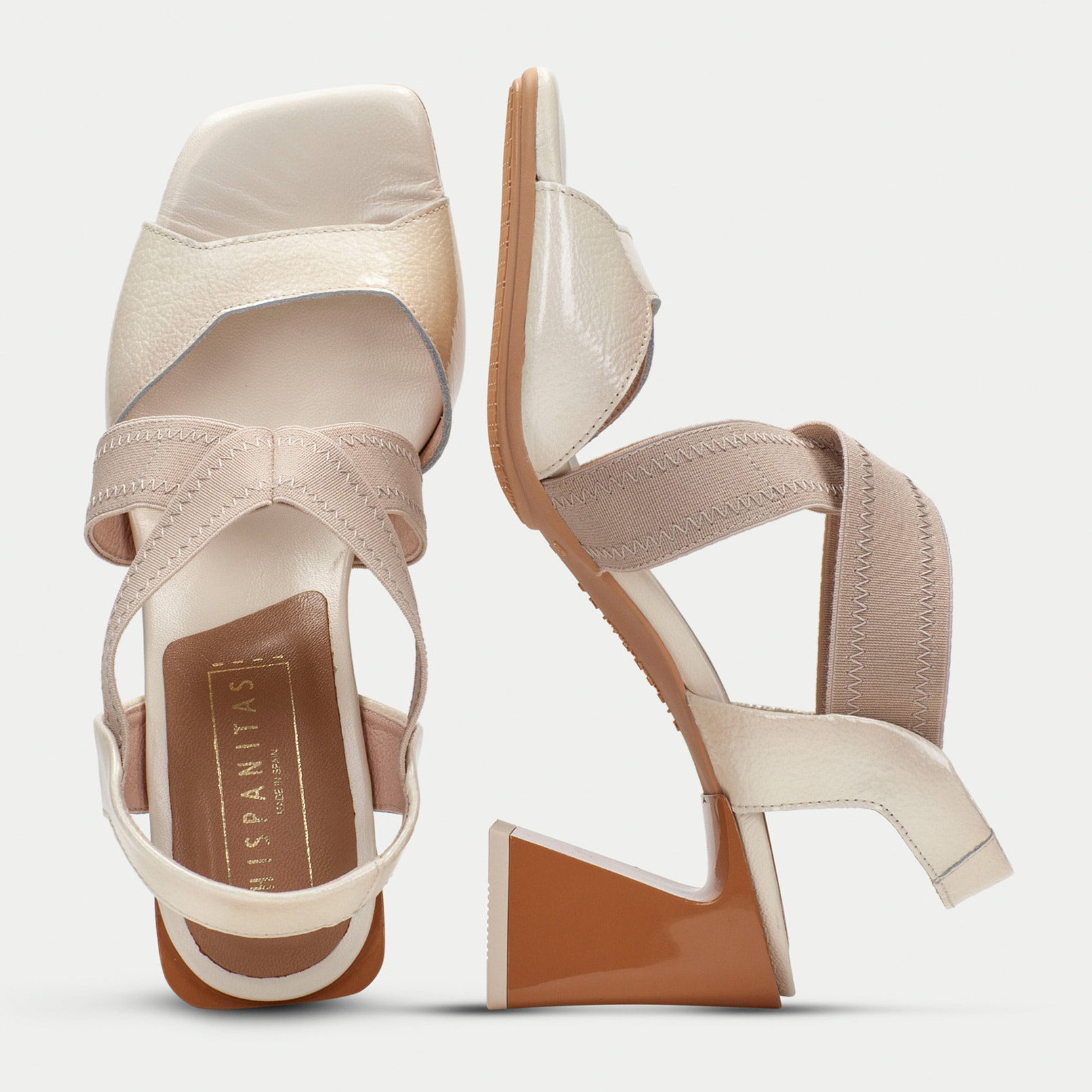 Sandalia Tacon Mallorca Crema 6,5 cm