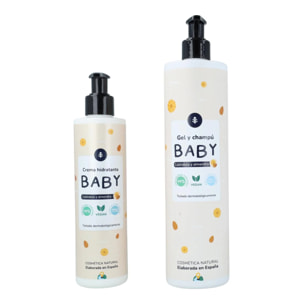Pack Infantil Caléndula y Almendra: gel y champú + crema hidratante  Planeta Huerto