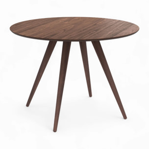 Table et chaises 4 personnes en velours vert et bois - Liwa