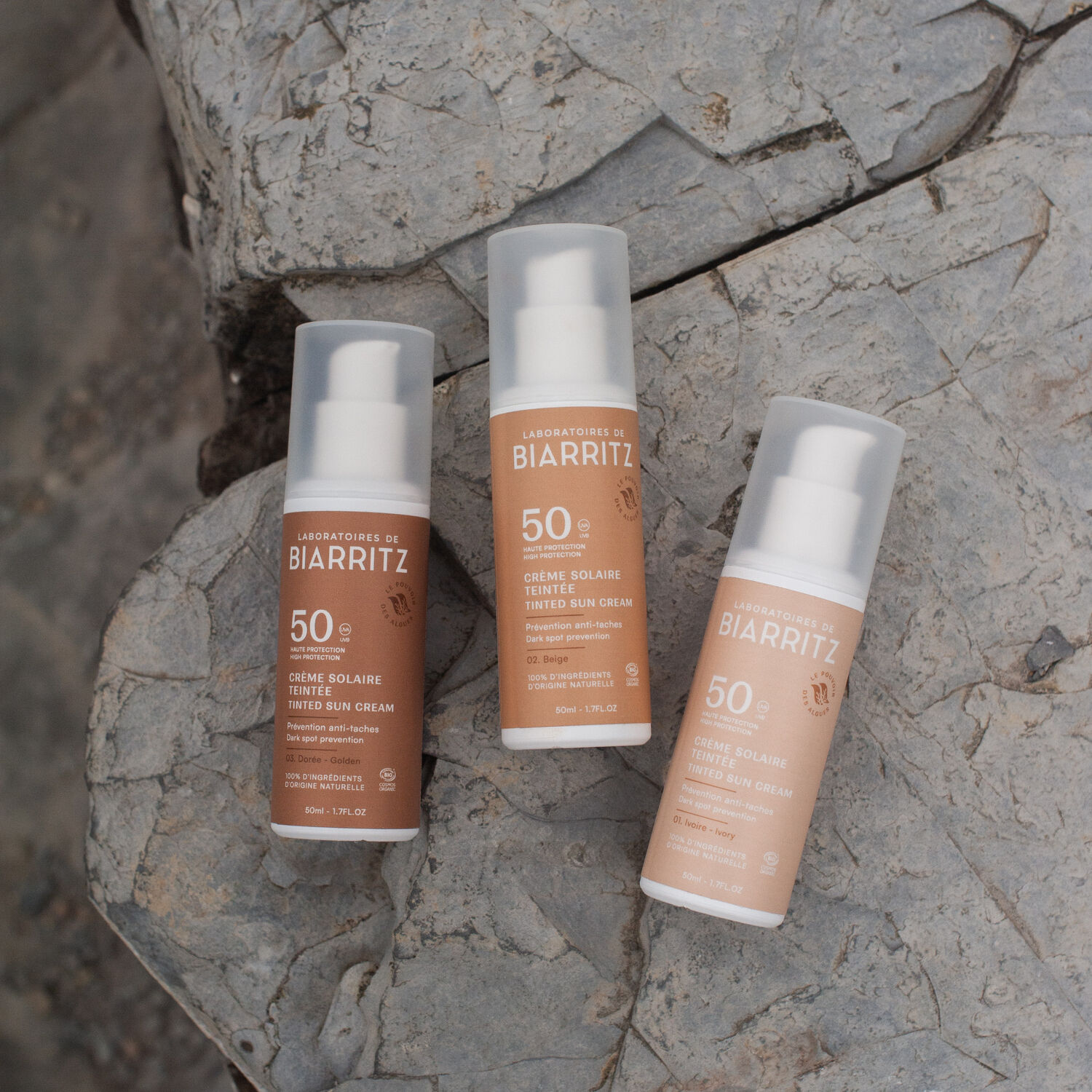 Solaire SPF50 - Crème Solaire Prévention Anti-Taches Bio 50ml