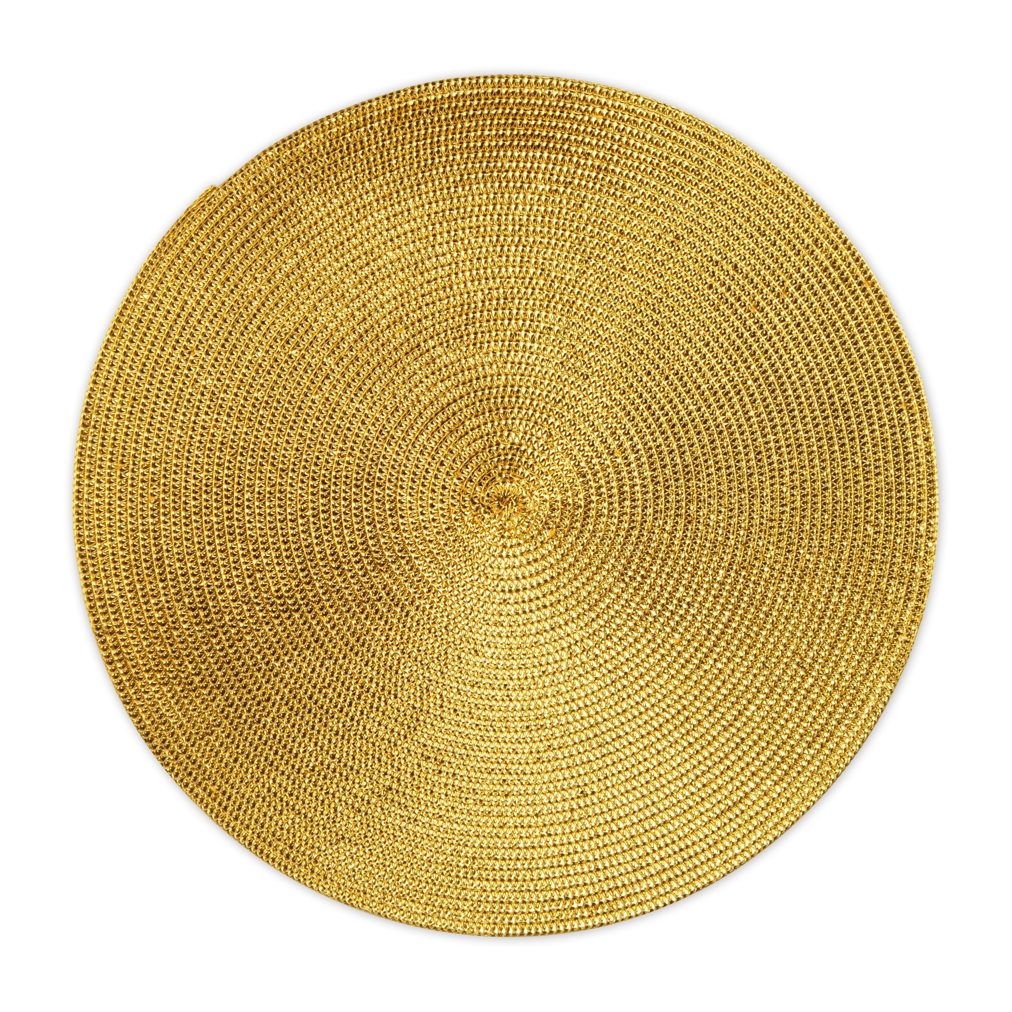 Set de 6 sets de table ronds Excelsa – Gold, Polypropylène Doré