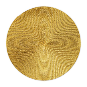 Set de 6 sets de table ronds Excelsa – Gold, Polypropylène Doré