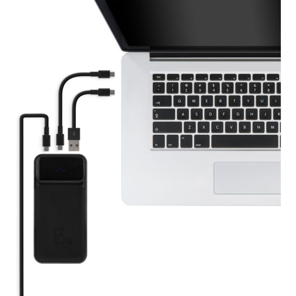 Batterie externe TNB 20 000 mAh 65W Power Delivery noir