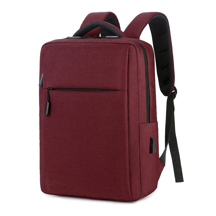 DAM Mochila para Laptop con interfaz de carga USB. 29x12x41 Cm. Color: Rojo