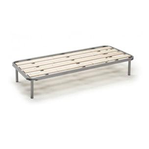 Rete letto singolo Alsa, Rete ortopedica a doghe piallate, 100% Made in Italy, Cm 80x190h 31