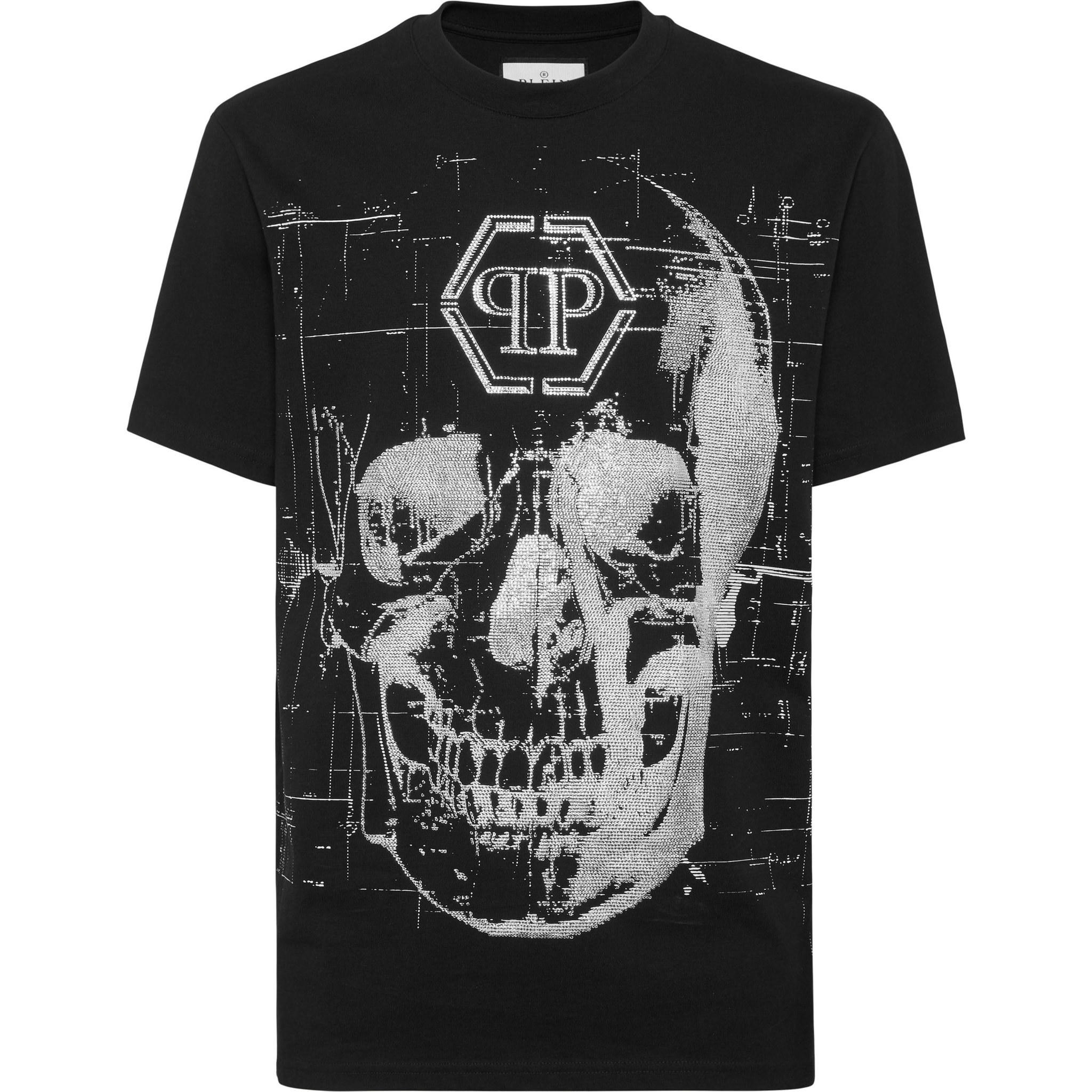 PHILIPP PLEIN Camiseta de cuello redondo y manga corta SKULL
