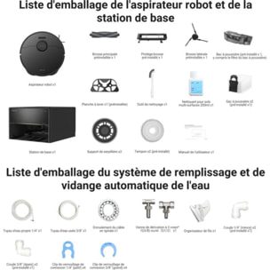Aspirateur robot DREAME X40 Master avec kit de raccordement à l'eau