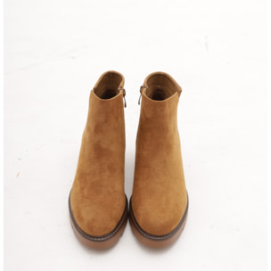 STIVALETTO BASSO LISCIO MARRONE