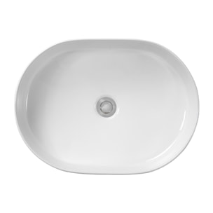 DARK mitigeur lavabo XL, or brossé + Ceramia PixL 50x36,5x12 cm vasque à poser, sans trop-plein, blanc (SAT285PBZCEPX5037)