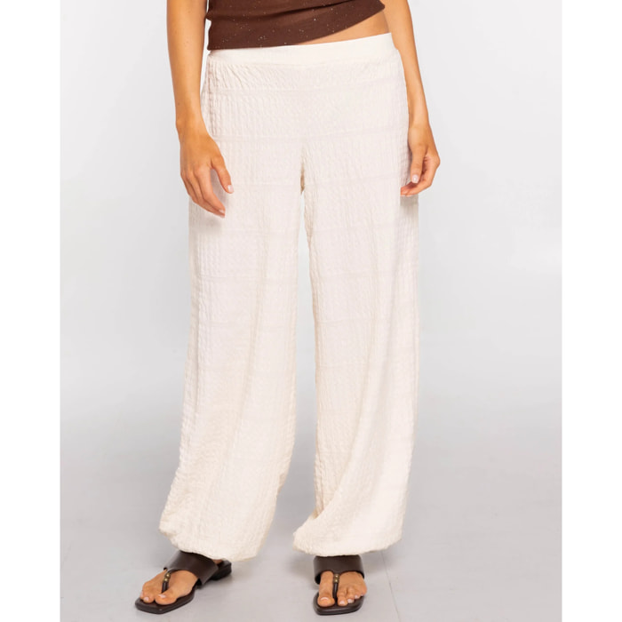 Pantalón ancho de punto estilo globo de mujer