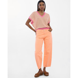 Pantaloni fluorescenti color carota