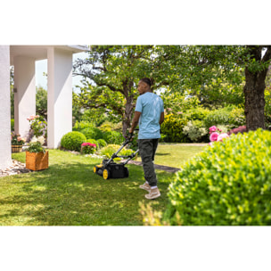 Tondeuse à gazon sans fil 36 V Karcher LMO 5-18 Dual avec 2 batteries 18V-5Ah- moteur brushless- autonomie 550 m²- coupe 41 cm