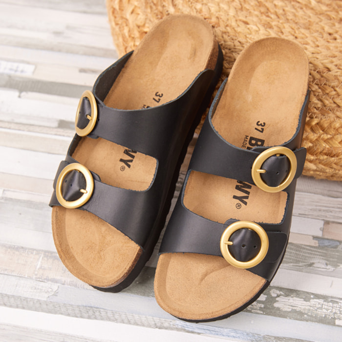 SANDALO CON ZEPPA BILLOWY NERO