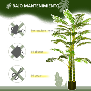 Planta Artificial Palmera Areca Grande 190 cm con Maceta para Interior Exterior